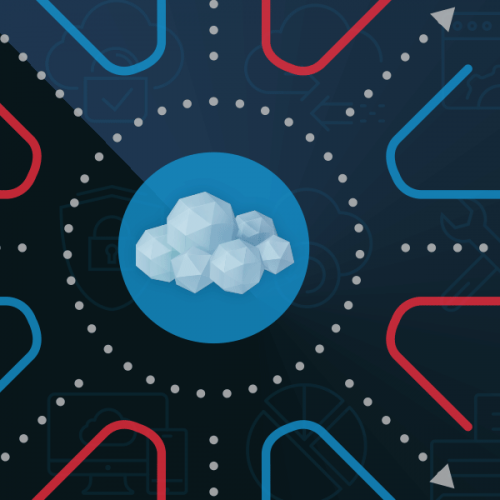 AWS and Microsoft logos with cloud image