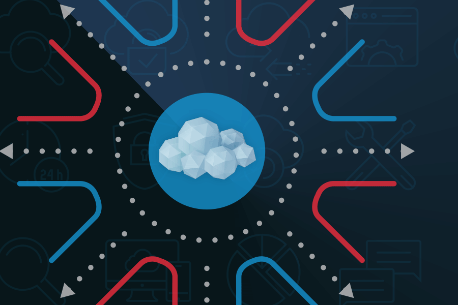 AWS and Microsoft logos with cloud image