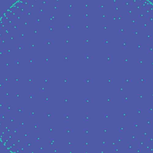 Geometrical circle made out of dots