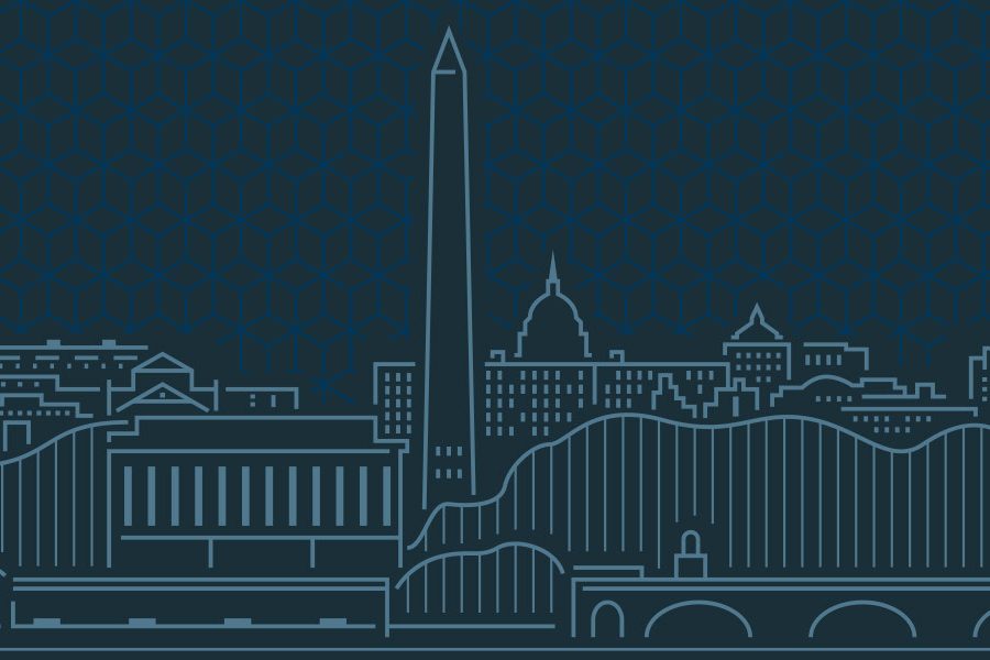 Washington DC outlined