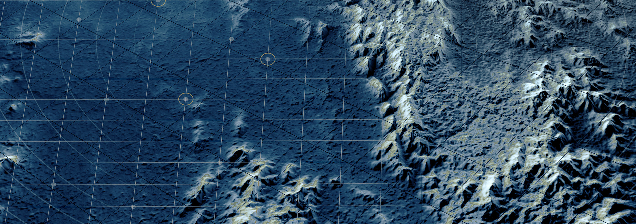 Radar map over mountains