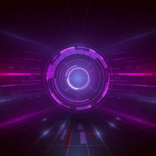 Abstract 3D Purple Circle