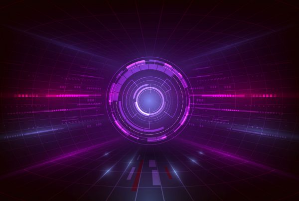 Abstract 3D Purple Circle