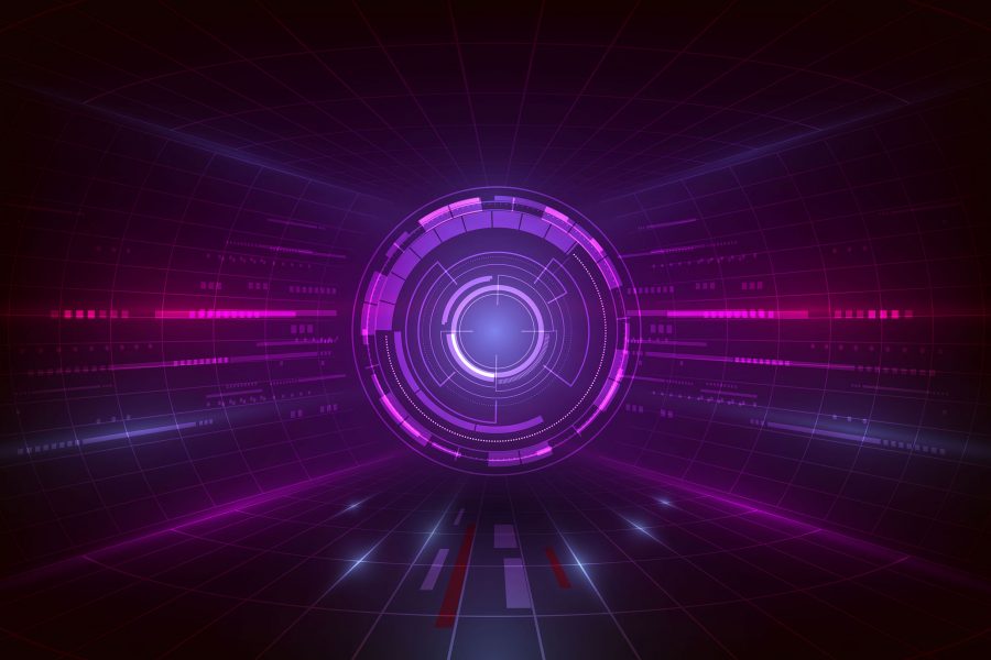 Abstract 3D Purple Circle