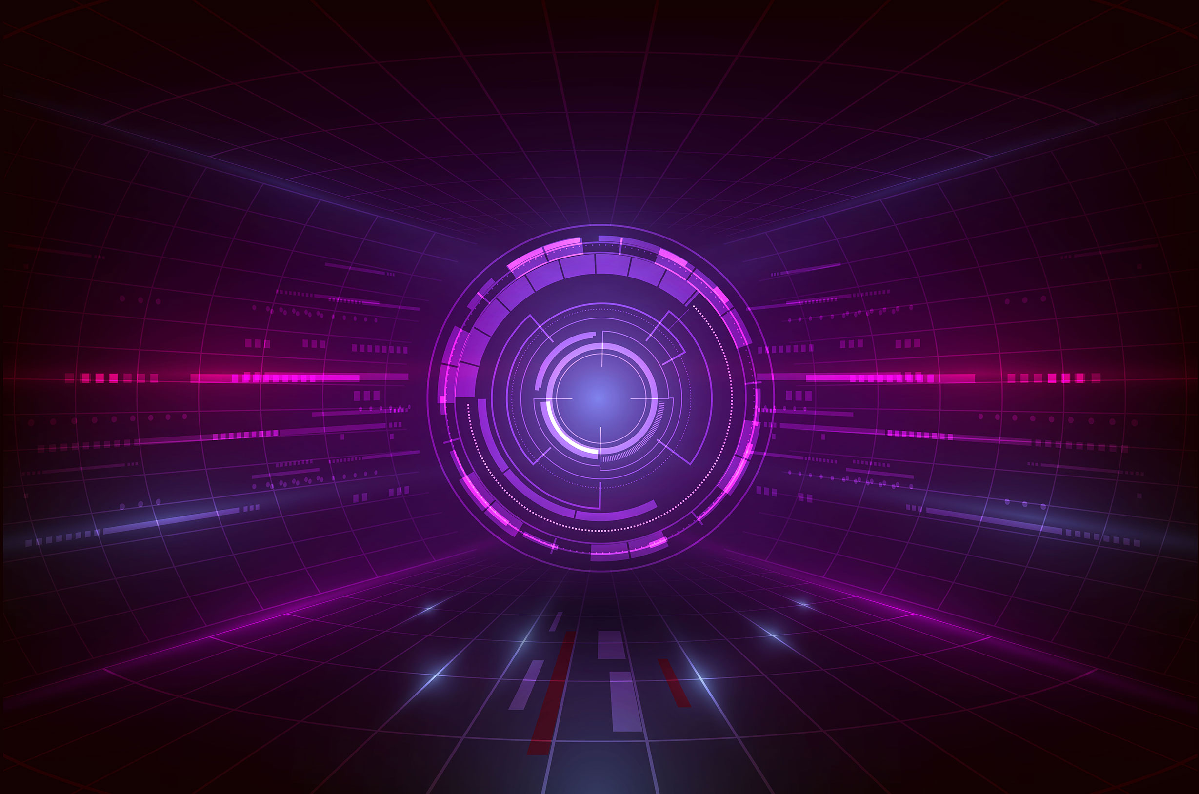 Abstract 3D Purple Circle