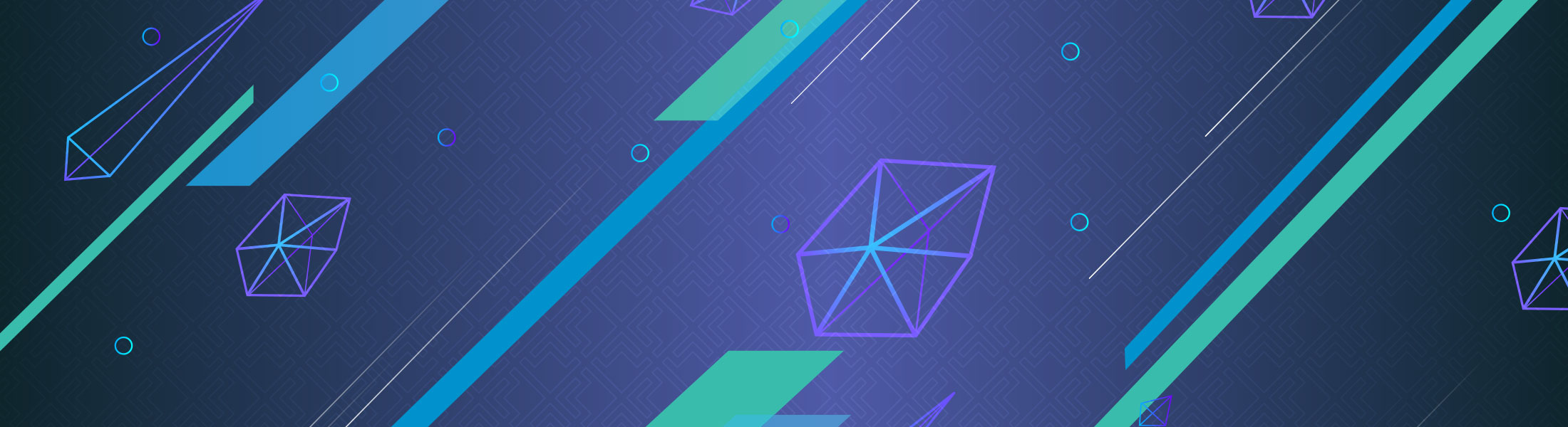 Abstract hexagon images floating down screen