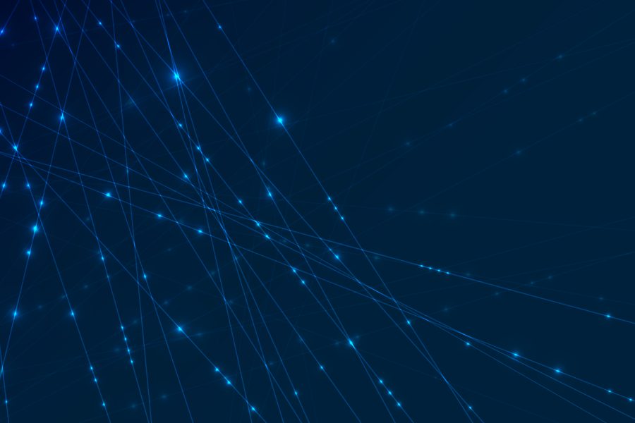 abstract glowing lines crossing each other