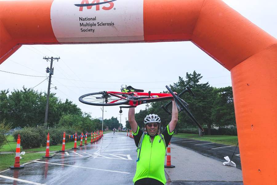 ECS Employee participating in Bike MS