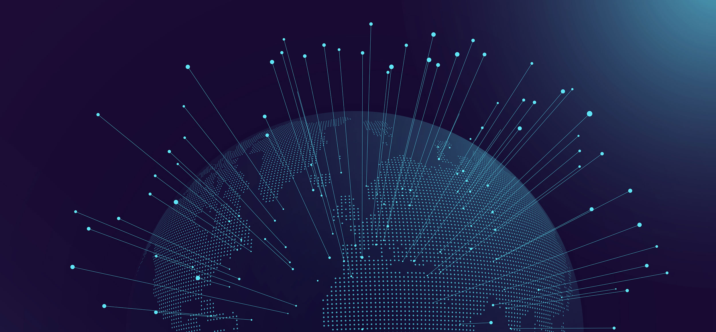 Abstract world with Glowing lines coming out