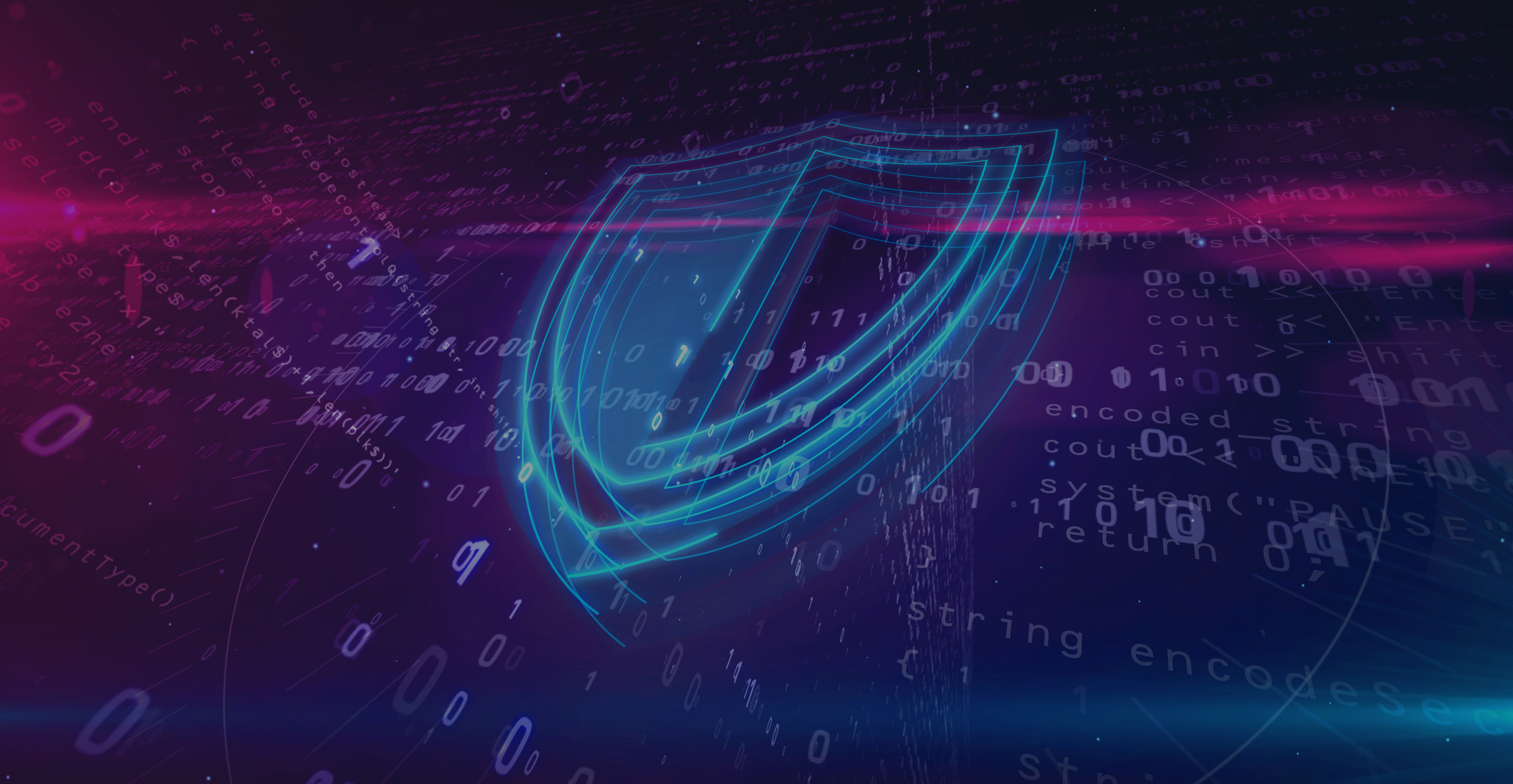 Abstract image of 3D shield