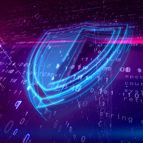 Abstract image of 3D shield