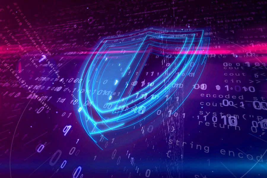 Abstract image of 3D shield