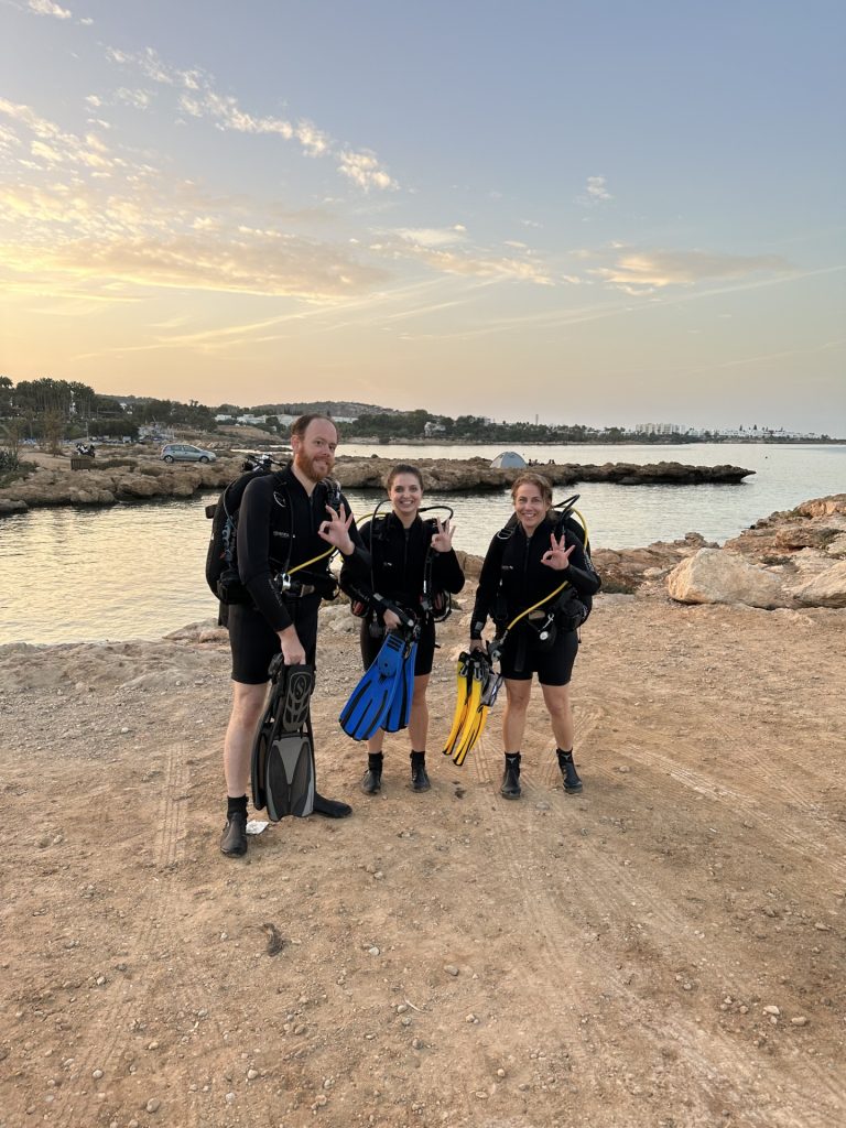 Kimberly and fellow ECSers enjoying some downtime in Cyprus after wrapping work designing AI queuing models to support noncombatant evacuations.